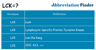 What Does Lck Mean Lck Definitions Abbreviation Finder