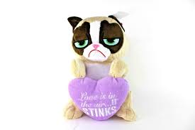 Grumpy Cat Valentine S Day 12 Plush Toy Love Is In The Air It Stinks Nwt Grumpycat Grumpy Cat Valentines Cat Valentine Grumpy Cat