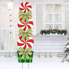 See more ideas about candy decorations, candy land christmas, candyland party. Oriental Cherry Candy Christmas Decorations Outdoor 44in Peppermint Xmas Yard Stakes Giant Holiday Decor Signs For Home Lawn Pathway Walkway Candyland Themed Party Red White Green Buy Online At