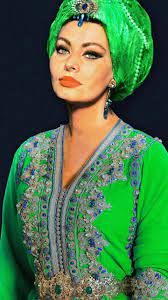 مشاهير صوفيا لورين صوفي مارسوا moroccan fashion sophia loren moroccan caftan