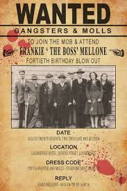 конкурсы на вечеринку в стиле чикаго 30 х годов The Mob Party Invite Template 60th Birthday Party Invitations Birthday Party Invitation Templates