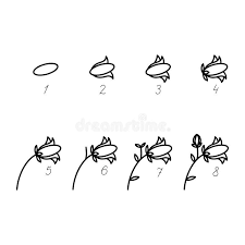 Avector How To Drawing Bluebell Step By Step Tutorial Campanula Flower Illustration Spring Style On Wh Flower Illustration Drawing Tutorial Blue Bell Flowers