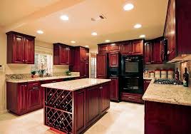 Luxury Cabinets In Cherry Wood For Nice Kitchen Cherry Cabinets Kitchen Red Kitchen Walls Painted Kitchen Cabinets Colors