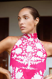 Backless Maxi Dress With Neck Tie