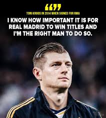 Toni Kroos when arrived at Real Madrid in 2014 🗣️: "I know how important  it is for Real Madrid to win titles and I'm the right man to do so." Since  then,