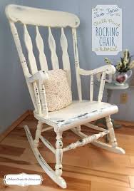 Crafts How To Refresh An Old Rocking Chair With Two Tone Chalk Paint Old Rocking Chairs Antique Rocking Chairs Rocking Chair Nursery