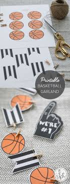 So shoot your baskets and dunk if you dare and be sure to spot these fab ideas that i have to share: Free Printable Basketball Party Garland Download Basketball Entertaining Party Decor Ide Basketball Party Sports Themed Birthday Party Basketball Theme Party