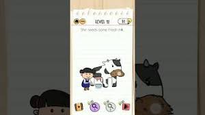 About brain test 2 game: Brain Test 2 Level 12 She Needs Some Fresh Milk Youtube