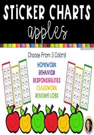Apple Sticker Charts Apple Stickers Sticker Chart Stickers