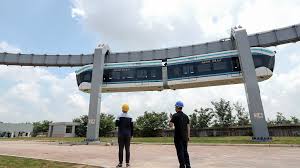 Therefore wagons (or an elevator built into a wagon). Wuhan Sky Train Successfully Completes High Temperature Test Run Cgtn