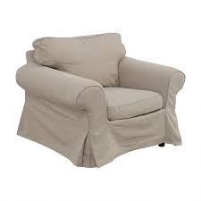 Grey ikea skirted chairs with nailhead. 87 Off Ikea Ikea Etorp Beige Skirted Armchair Chairs
