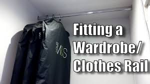 Clothes rail with hanging storage perfect condition clothes rail. How To Fit A Clothes Rail Putting Up A Wardrobe Rail In An Alcove Youtube