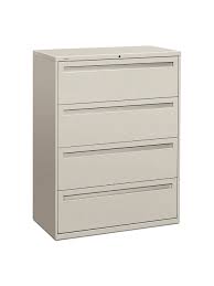 Meets or exceeds ansi/bifma standards. Hon Brigade 700 42 W Lateral 4 Drawer File Cabinet Metal Light Gray Office Depot