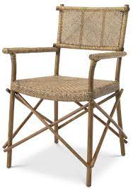 Find new wicker & rattan dining chairs for your home at joss & main. Casa Padrino Luxury Dining Chair Natural 58 5 X 55 5 X H 91 5 Cm Solid Wood Chair With Armrests And Hand Woven Rattan Luxury Dining Room Furniture
