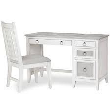 Sea Winds B86374 Grw Blanc Captiva Island Desk Chair Set In Distressed Grey White
