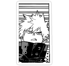 Black And White Manga Stickers Bakugō Sticker By Hey Soul Anime Stickers Print Stickers Cute Stickers