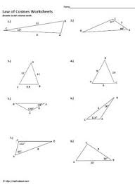 When it comes to solving triangles, we have two different types of cases to deal with. Sin And Cosine Worksheets Law Of Cosines Trigonometry Worksheets Worksheets
