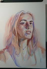 Retrato artístico en acuarela: retrato 1