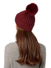 Welcome to h&m, your shopping destination for fashion online. Moncler Fox Fur Pompom Knitted Beanie Hat In Burgundy Purple Lyst