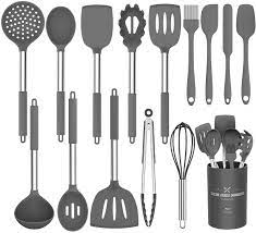 Page 1 of 1 start over page 1 of 1. Buy Silicone Cooking Utensil Set Umite Chef Kitchen Utensils 15pcs Cooking Utensils Set Non Stick Heat Resistan Bpa Free Silicone Stainless Steel Handle Cooking Tools Whisk Kitchen Tools Set Grey Online In Taiwan B082bcvr8l