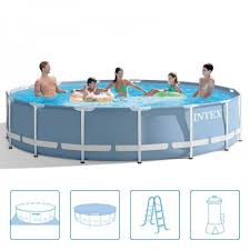 Intex Prismaframepool 457x84 Cm Inkluisve Starker Pumpe Prismaframepools Pools Intexpool Schweiz Sommerzeit Ist Poolzeit