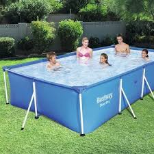 Bestway Steel Pro 13 X 7 X 32 Rectangular Ground Swimming Pool Pool Only Rectangle Swimming Pools Rectangular Swimming Pools Swimming Pools