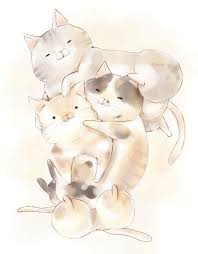 Kedi Yumagi Boz Yap Kedi Kawaii Ve Cizimler