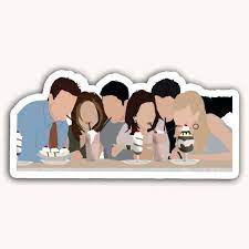 friends sticker cast laptop sticker decal stickers notebook gift for her rachel ross monic laptop ideas laptop stickers wallpaper stickers iphone stickers