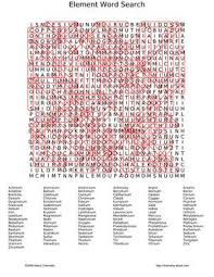 Review The Periodic Table With A Fun Element Word Search Periodic Table Puzzles And Answers Worksheet Template