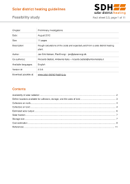 For one, the feasibility study is the foundation upon which your project plan resides. Sdh Guideline Fs 2 3 Feasibility Study Solar District Heating