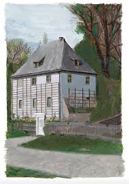 Eine Illustration Von Goethes Gartenhaus In Weimar Goethes Gartenhaus Gartenhaus Haus