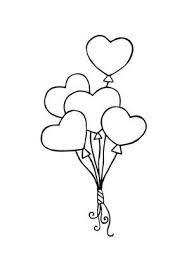 Ausmalbild Luftballon Herzen Weihnachtsmalvorlagen Luftballons Ausmalbilder