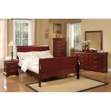 Alpine Furniture Louis Philippe Ii Sleigh Bed Madera Y Metal Muebles Camas