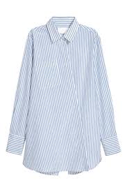 Ipek Karisimli Bluz Mavi Beyaz Cizgili Kadin H M Tr Bluz Gomlek Elbise Mavi Kiyafetler