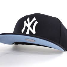 New York Yankees 2000 Subway Series New Era 59fifty Fitted Hat Navy Sky Blue Under Brim Blue Bottom New Era Hats Ice Bottom Fitted Caps Ecapcity