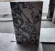 Calacatta Viola Marble Cube Design Plinth End/Side Table, Nightstand Polished (W)14" (L)14" (H)24"