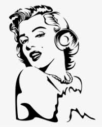 Black and white marilyn monroe drawing. Clip Art Collection Free Line Download Marilyn Monroe Vinyl Wall Hd Png Download Transparent Png Image Pngitem