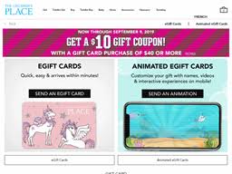 Clicking the link should bring up a. The Children S Place Gift Card Balance Check Balance Enquiry Links Reviews Contact Social Terms And More Gcb Today