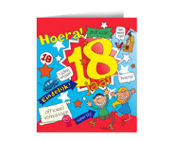 Wenskaart 18 Jaar Cartoon Felicitatie Verjaardag Feest De Goede Keus