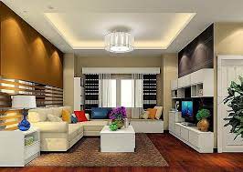 Light wood ceiling beams contrast with the room's dark gray walls and rich blue floor. 20 Living Room Ceiling Lighting Ideas Magzhouse