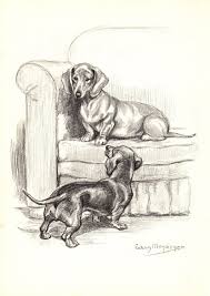 Antique Dachshund Dog Print Edwin Megargee Dog Art Black And Etsy In 2020 Vintage Dachshund Dachshund Art Dog Art