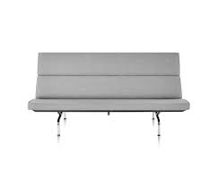 Sleek and slender with a high back and clean lines, the eames sofa compact offers all the comfort of big, cushy furniture, and yet it fits nicely in any sized room. Eames Sofa Compact Designermobel Architonic