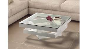Table basse blanche et brillante rectangulaire. Table Basse Moderne En Verre Hana Table Basse Carree Bois Table Basse Carree Table Basse Blanche