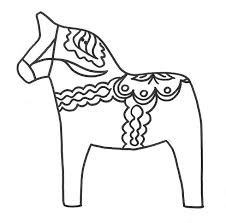 Need A Simplified Horse Pattern Dala Horse Embroidery Pattern By Cherryskin Via Flickr Horse Coloring Pages Folk Embroidery Horse Pattern