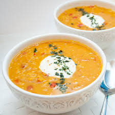 Red Lentil Carrot Soup Recipe Healthy Red Lentil Soup With Carrots Tomato Ginger Red Lentil Soup Carrot Soup Recipes Carrot Soup Recipes Healthy