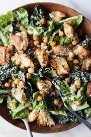 Vegan Caesar Salad With Crisp Chickpeas Recipe Recipe Vegan Caesar Salad Vegan Caesar Recipes