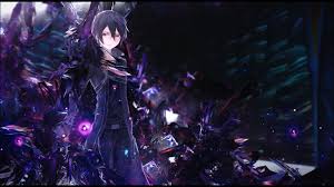 Kirito Gambar Anime Sword Art Online Karya Seni 3d