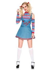 The white petticoat, knife horror prop and thigh highs are not included with this womens scary halloween costume. Chucky Bride Of Chucky Costumes Chucky Doll Costumes