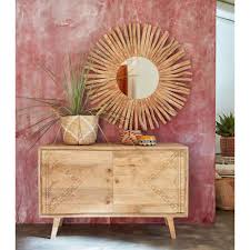 Buffet 2 Portes En Manguier Massif Sculpte Maisons Du Monde Decor Furniture Home Decor