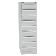Metal filing cabinet office drawer file storage steel durabl drawers black. Bisley Card File Cabinet Double Track A6 9 Drawers Kaiser Kraft International